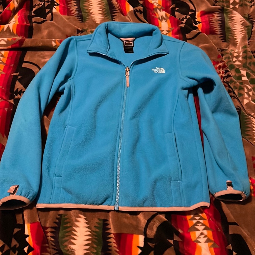 Kids north face zipped fleece jacket